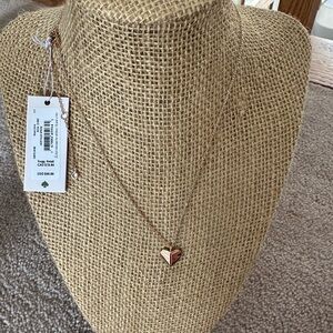 Kate Spade rose gold heart necklace